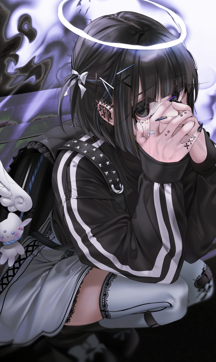angel, bandaid, thighhighs, unxi, wings