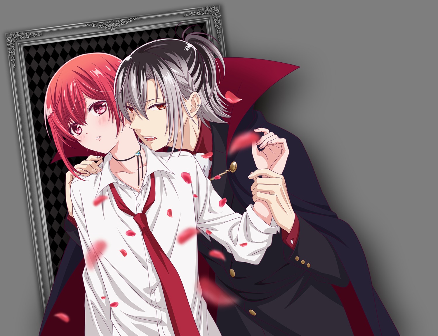 crossdress, saotome_ruka, seifuku, toyama_ema, transparent_png, vampire_dormitory, yamamoto_mito