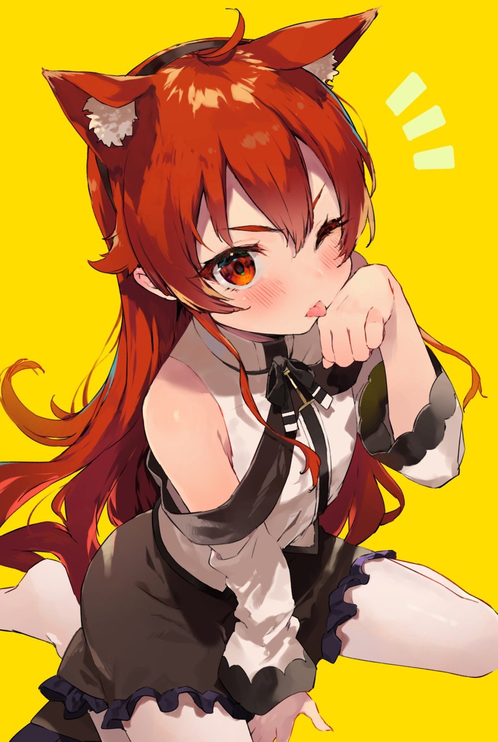 animal_ears, eris_boreas_greyrat, mokkori, mushoku_tensei, nekomimi, pantyhose