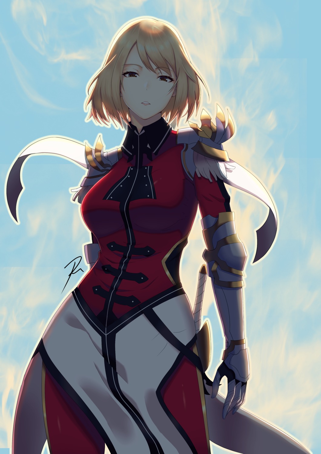 armor, cha_hae-in, na_honjaman_level_up, raise, sword, uniform
