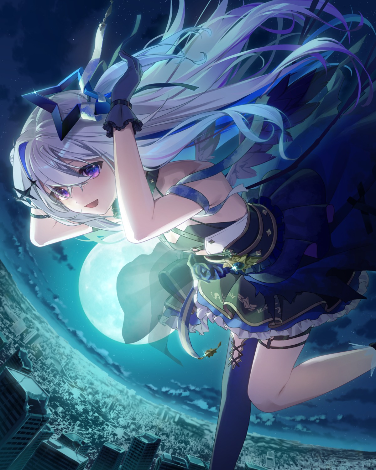 akabino, amane_kanata, angel, garter, hololive, thighhighs, wings