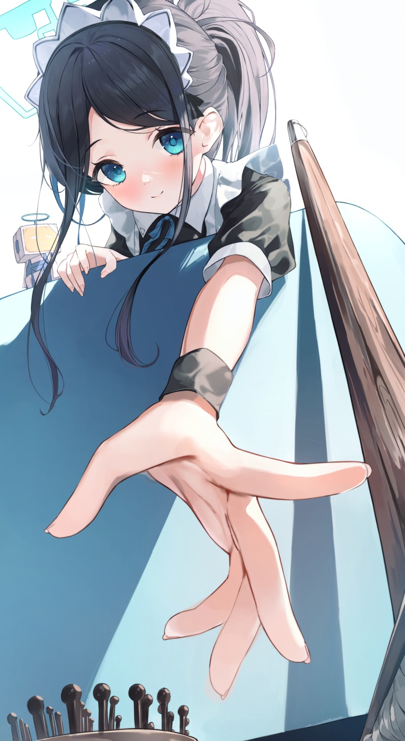 aid!, blue_archive, halo, maid, tendou_aris