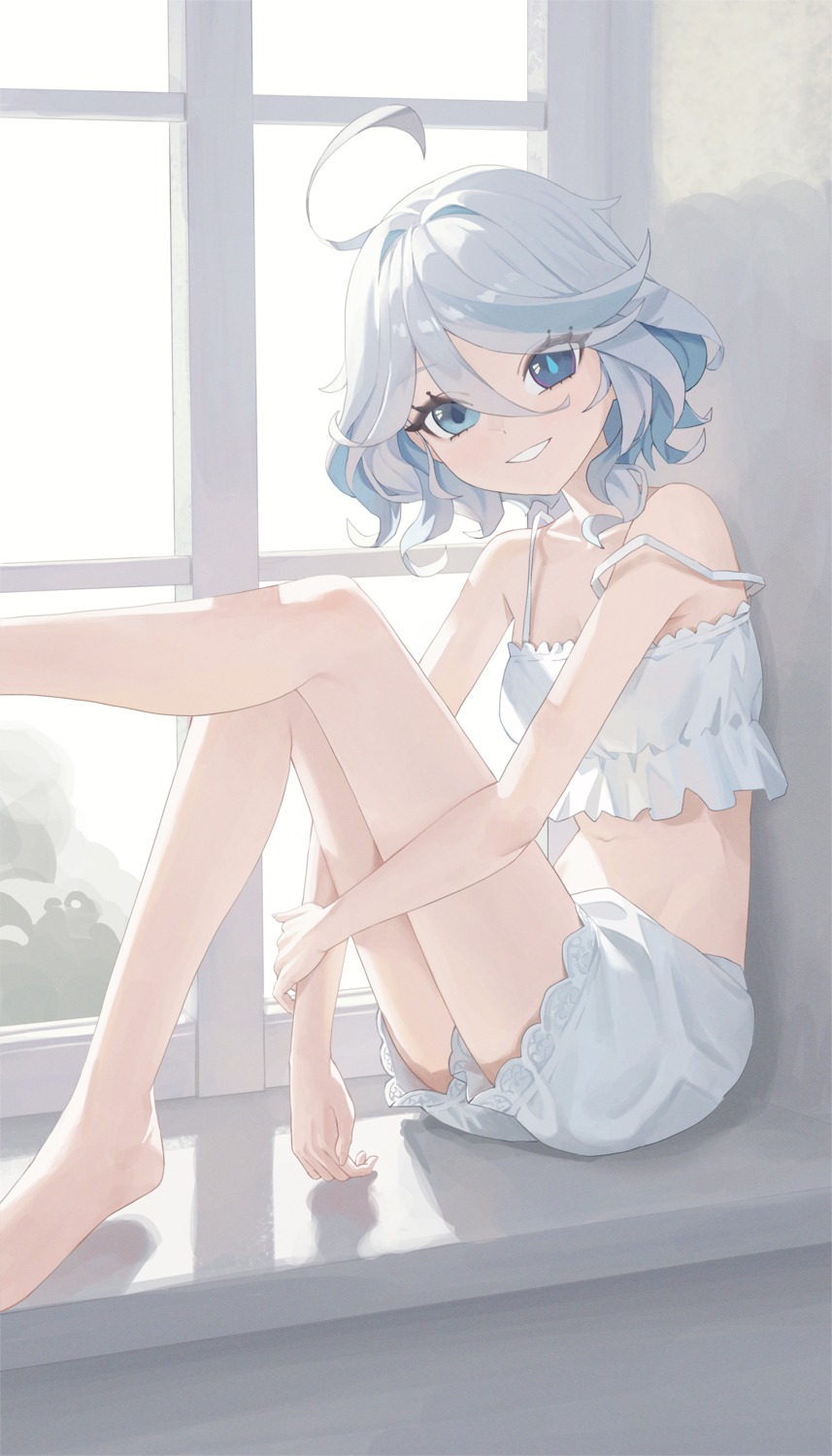 bloomers, furina, genshin_impact, heterochromia, lingerie, llami_0