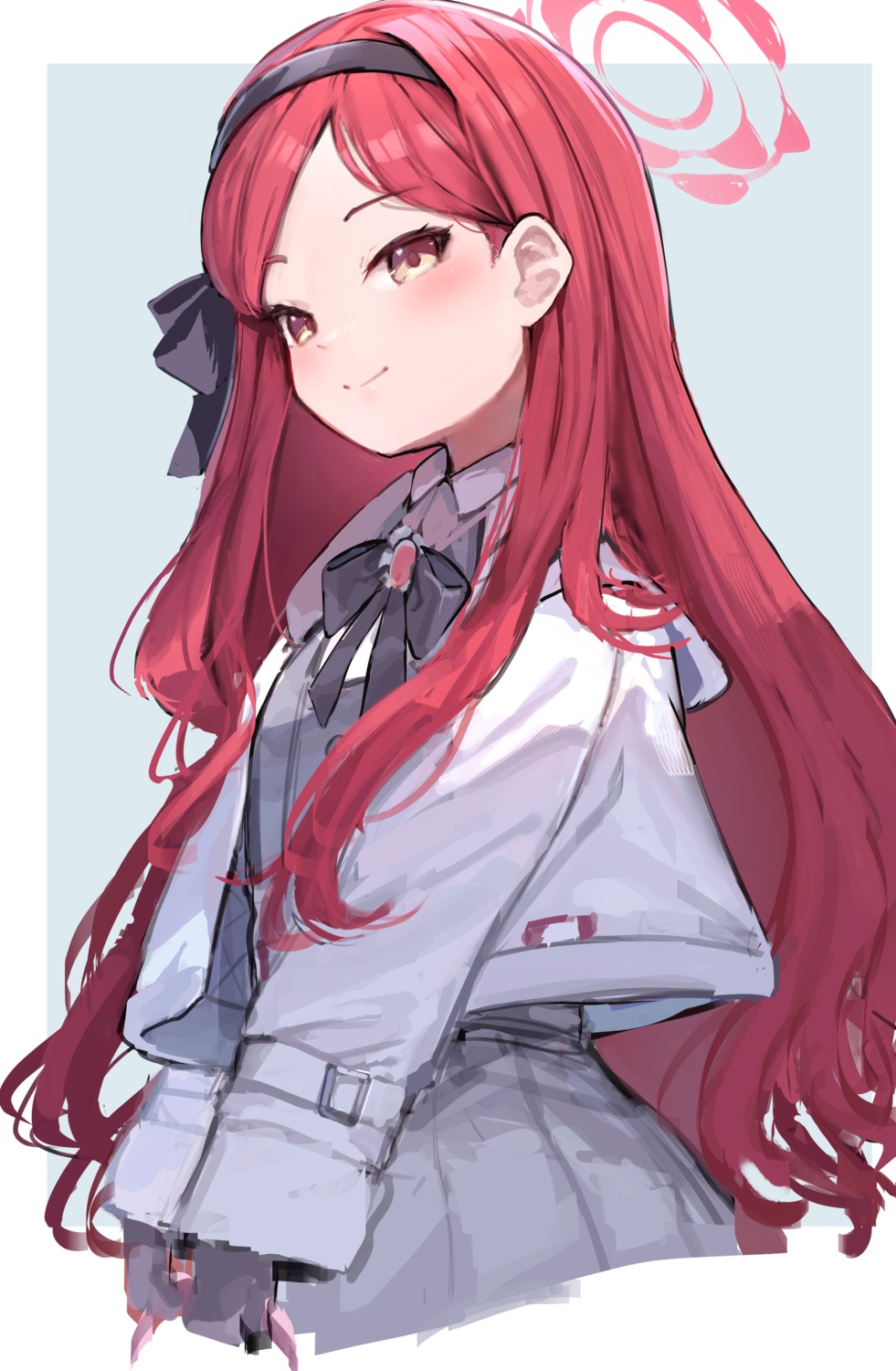 blue_archive, halo, miyoshi_takane, seifuku, sketch, somray
