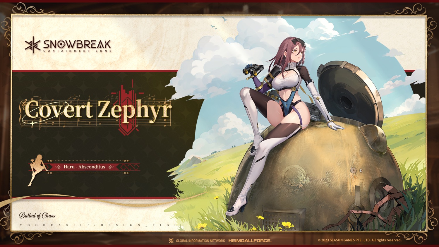bodysuit, heels, leotard, naruse_haru, pantsu, snowbreak:_containment_zone, stockings, tagme