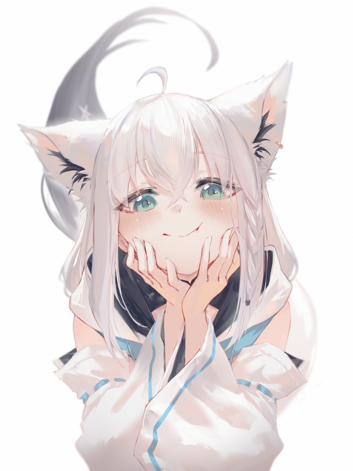 animal_ears, hololive, hololive_gamers, hyde_(tabakko), kitsune, shirakami_fubuki, tail