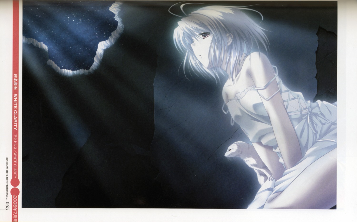 binding_discoloration, dress, rino, shouna_mitsuishi, white_clarity, white_clarity_(circle)