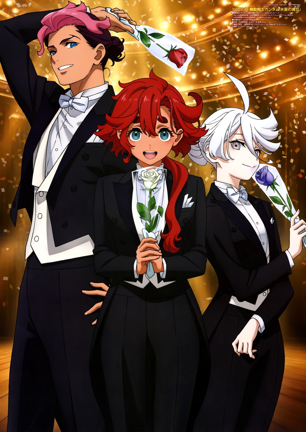 crossdress, guel_jeturk, gundam, gundam_suisei_no_majo, miorine_rembran, suletta_mercury, toida_juri