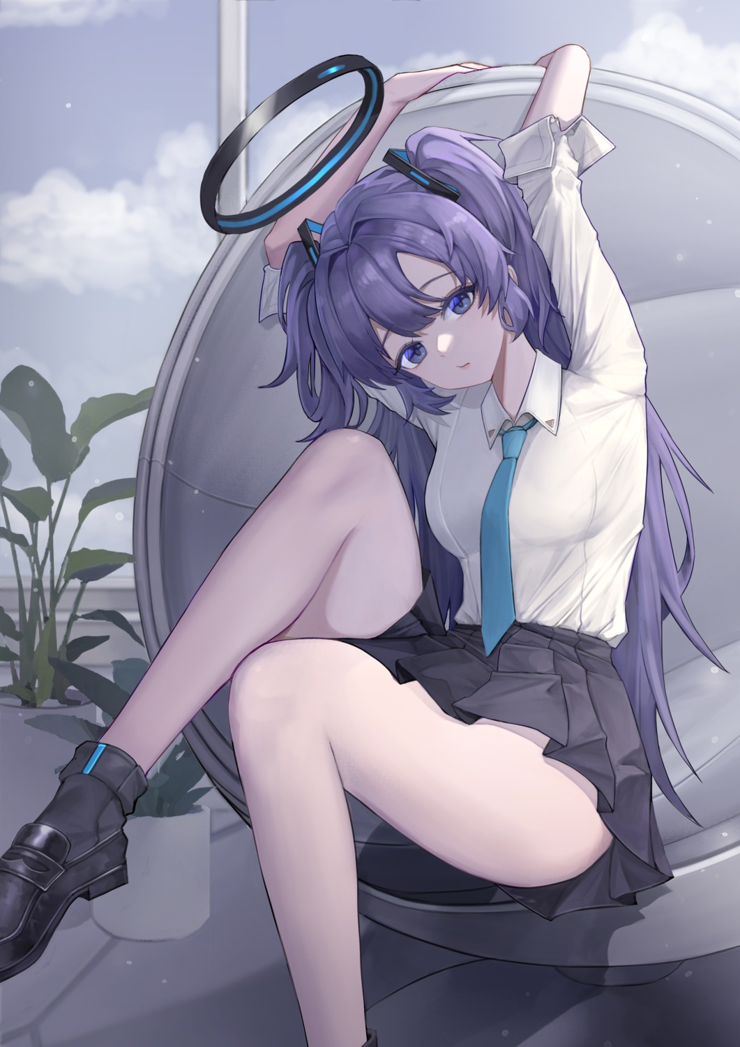 blue_archive, halo, hayase_yuuka, oeun, seifuku