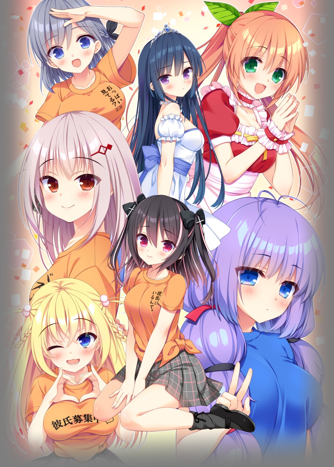adachi_chii, asa_project, dress, fuyuichi_monme, harukaze_inori, harukaze_meguri, koeda_fumi, koibana_ren'ai, koigawara_mia, otome_kokoro, transparent_png, uniform, yuugure_tokoyo, yuuki_rika, yuunagi_seshina