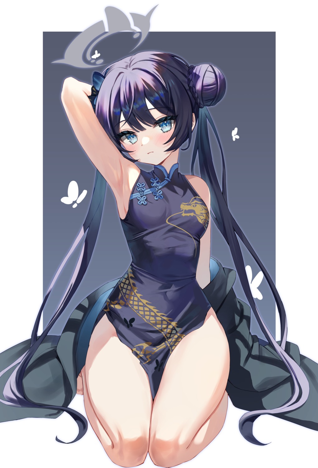 blue_archive, chinadress, halo, ranchan12, ryuuge_kisaki
