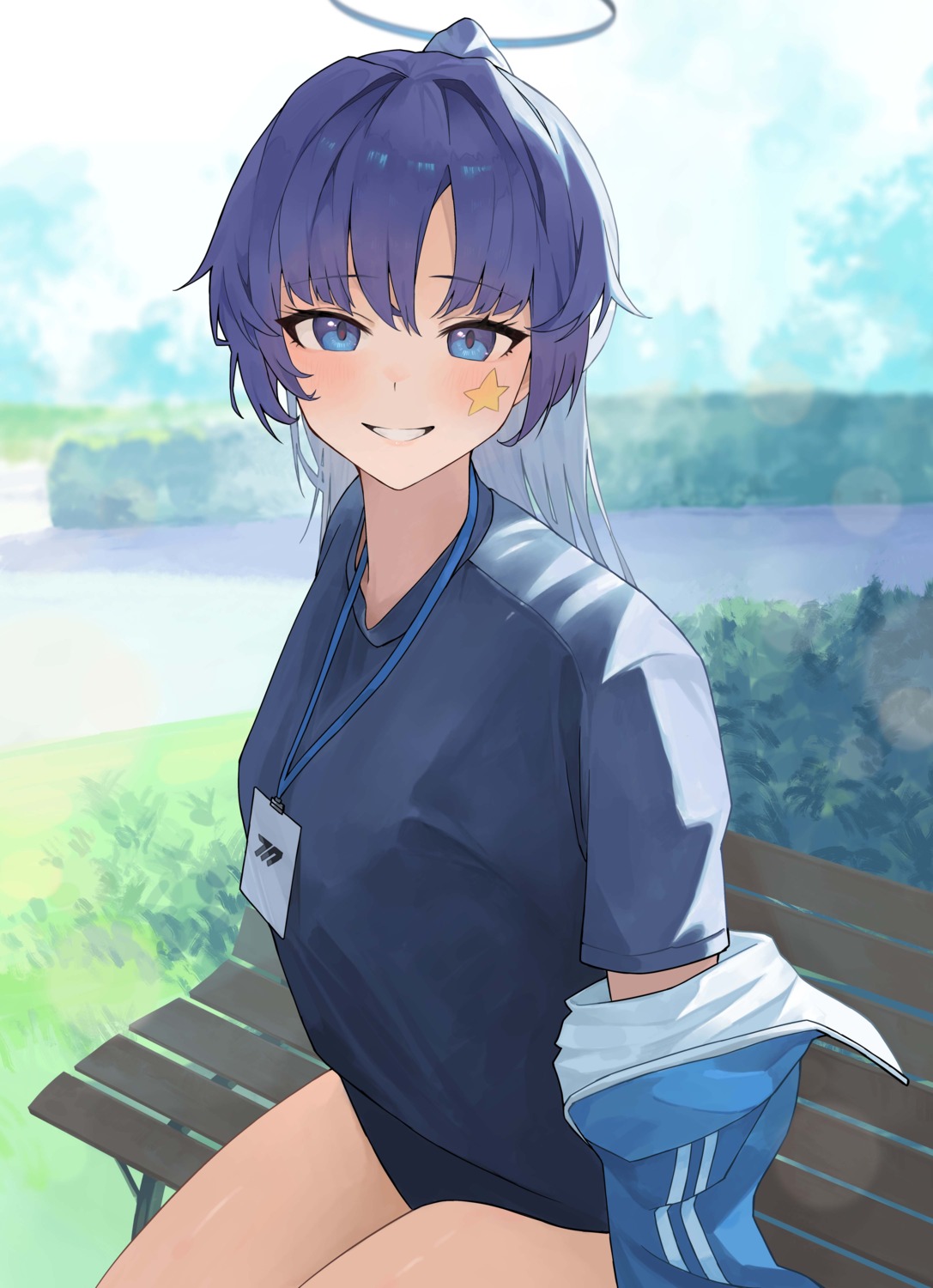 blue_archive, buruma, gym_uniform, halo, hayase_yuuka, randouworks, tattoo