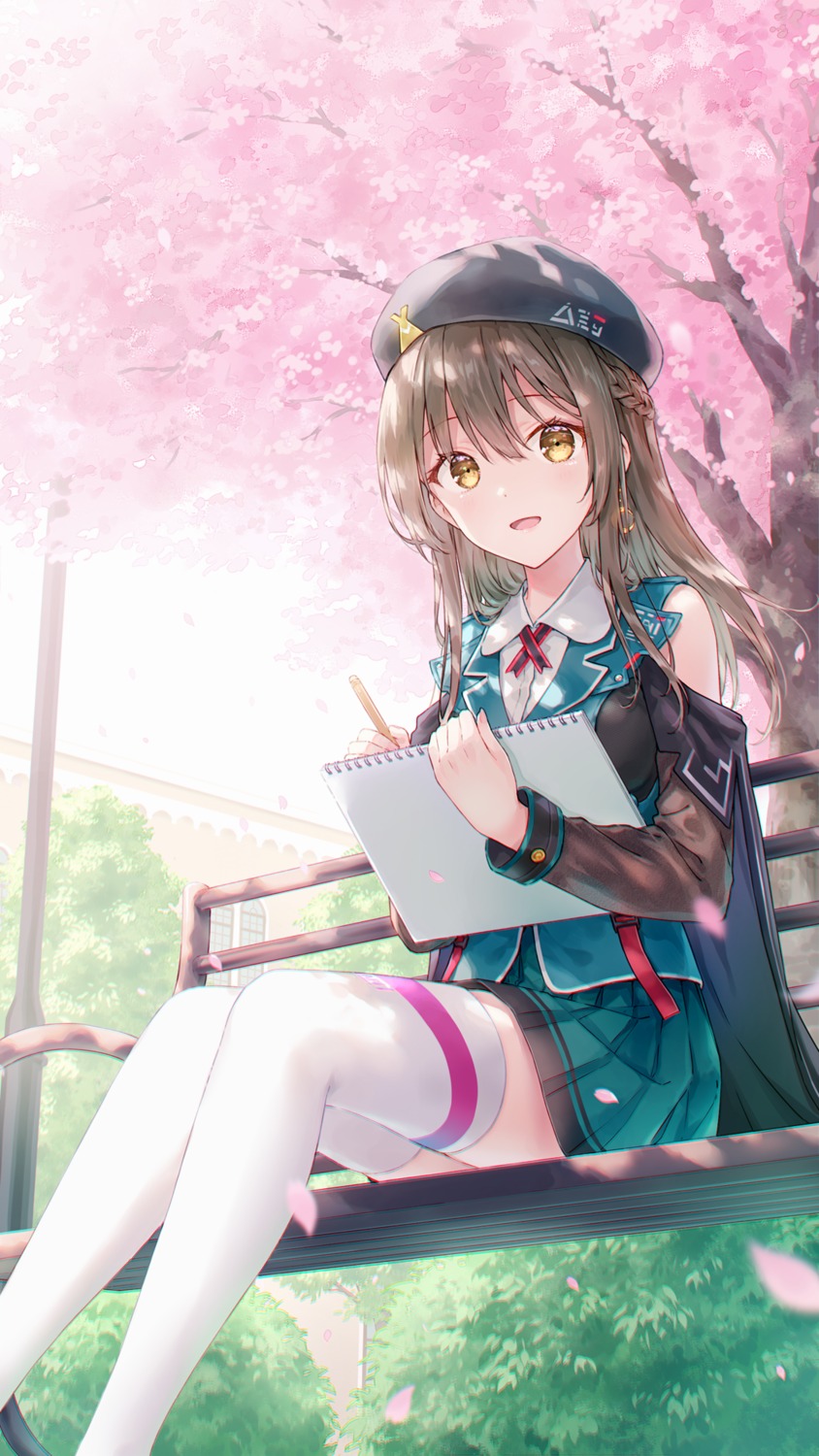 heaven_burns_red, hiten, ooshima_ichiko, thighhighs, uniform