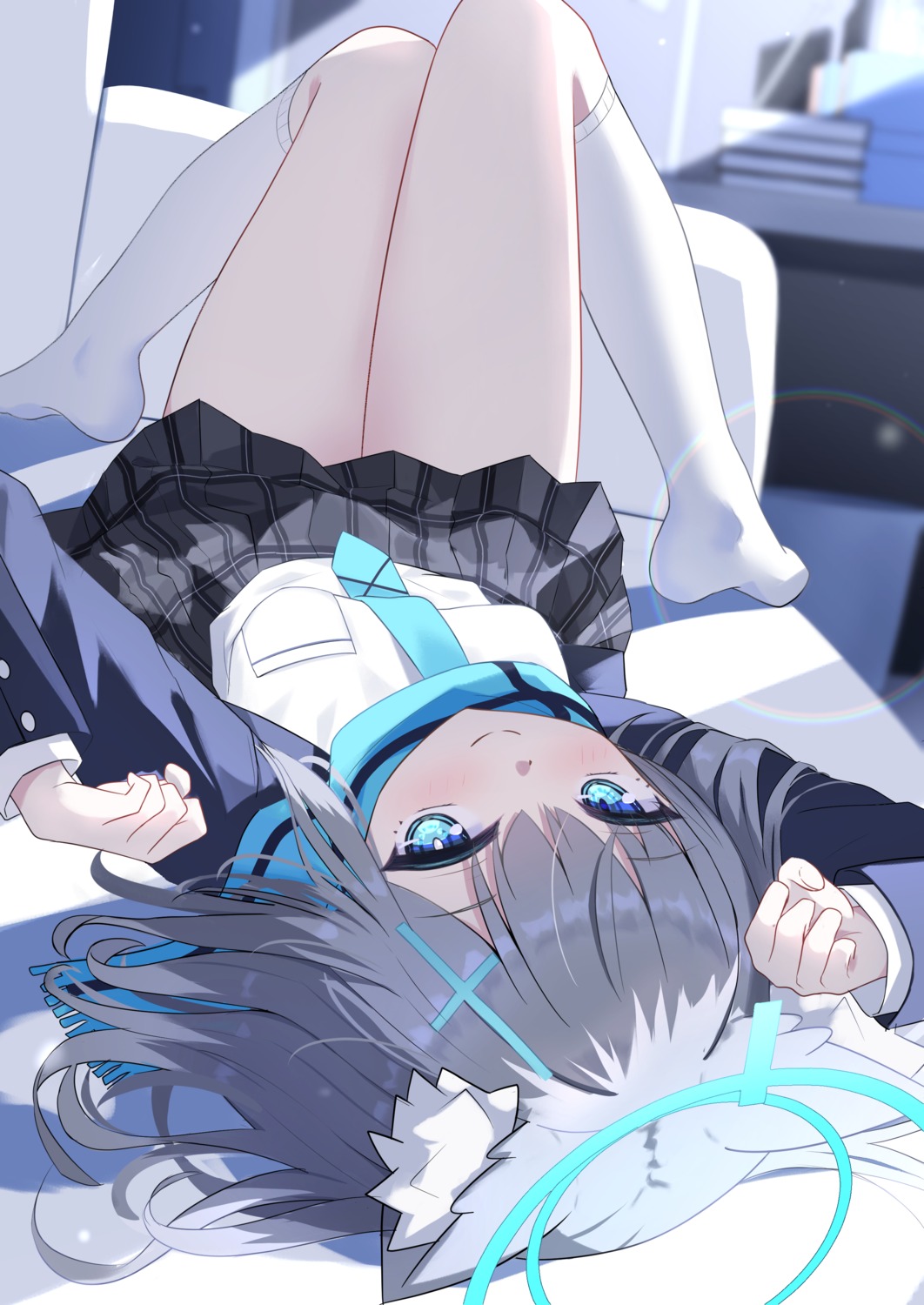 animal_ears, blue_archive, cpk_prd, halo, nekomimi, seifuku, sunaookami_shiroko