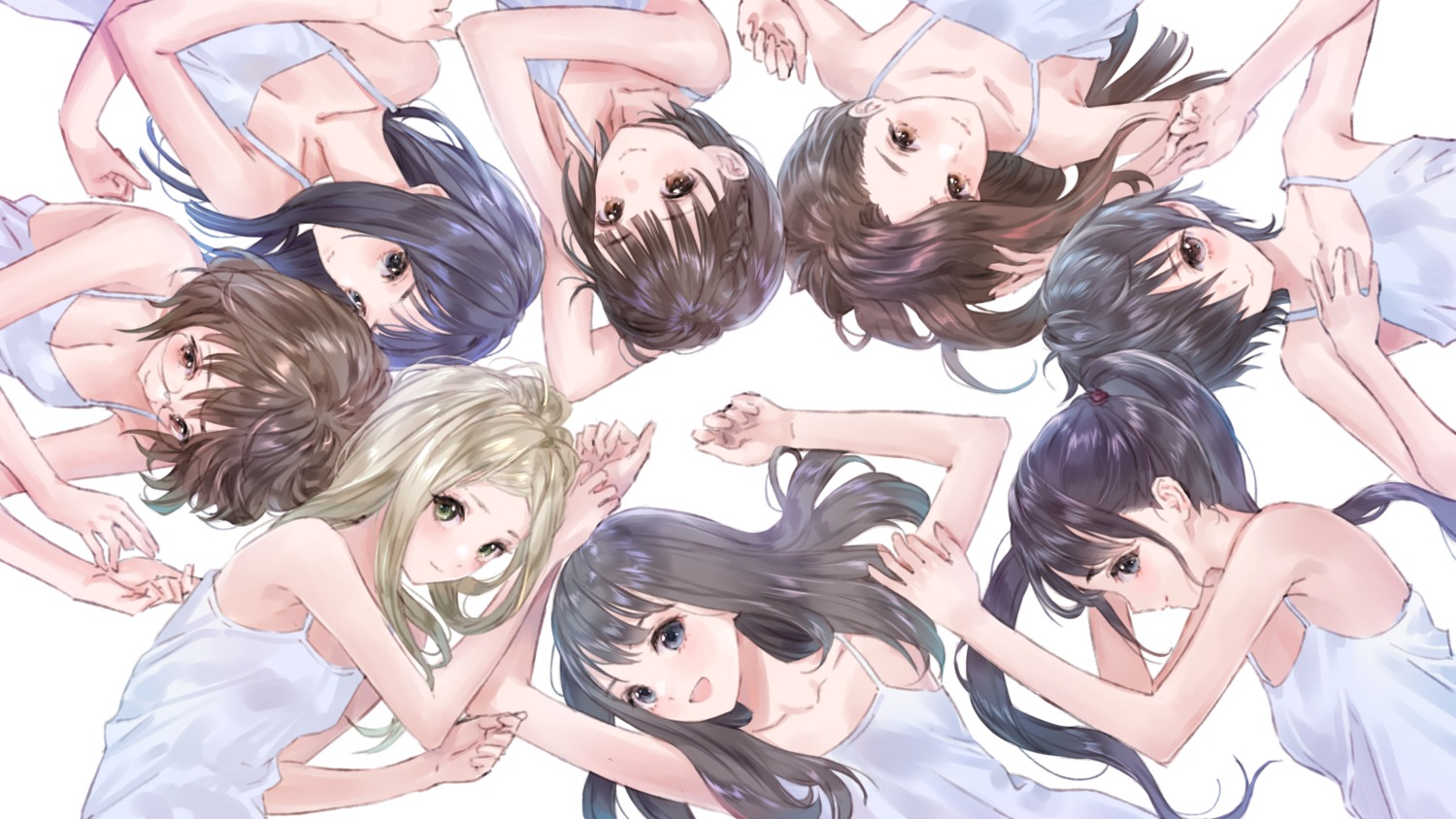 azumi_nanaka, blue_reflection, blue_reflection_sun, cleavage, dress, hoshiya_kanna, ikoma_ayami, kasuga_shiho
