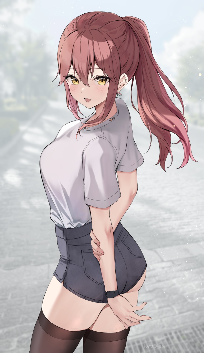ass, kaetzchen, liliya_(kaetzchen), thighhighs