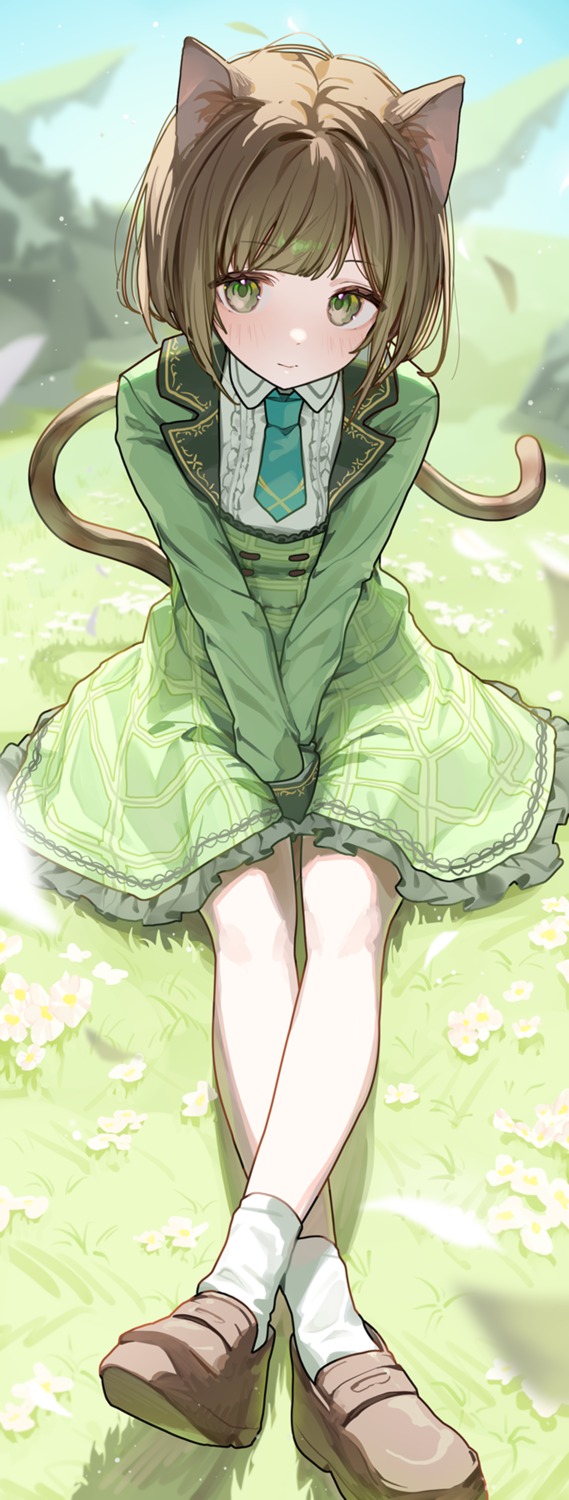 animal_ears, maekawa_miku, nekomimi, ningen_mame, seifuku, tail, the_idolm@ster, the_idolm@ster_cinderella_girls, the_idolm@ster_cinderella_girls_starlight_stage
