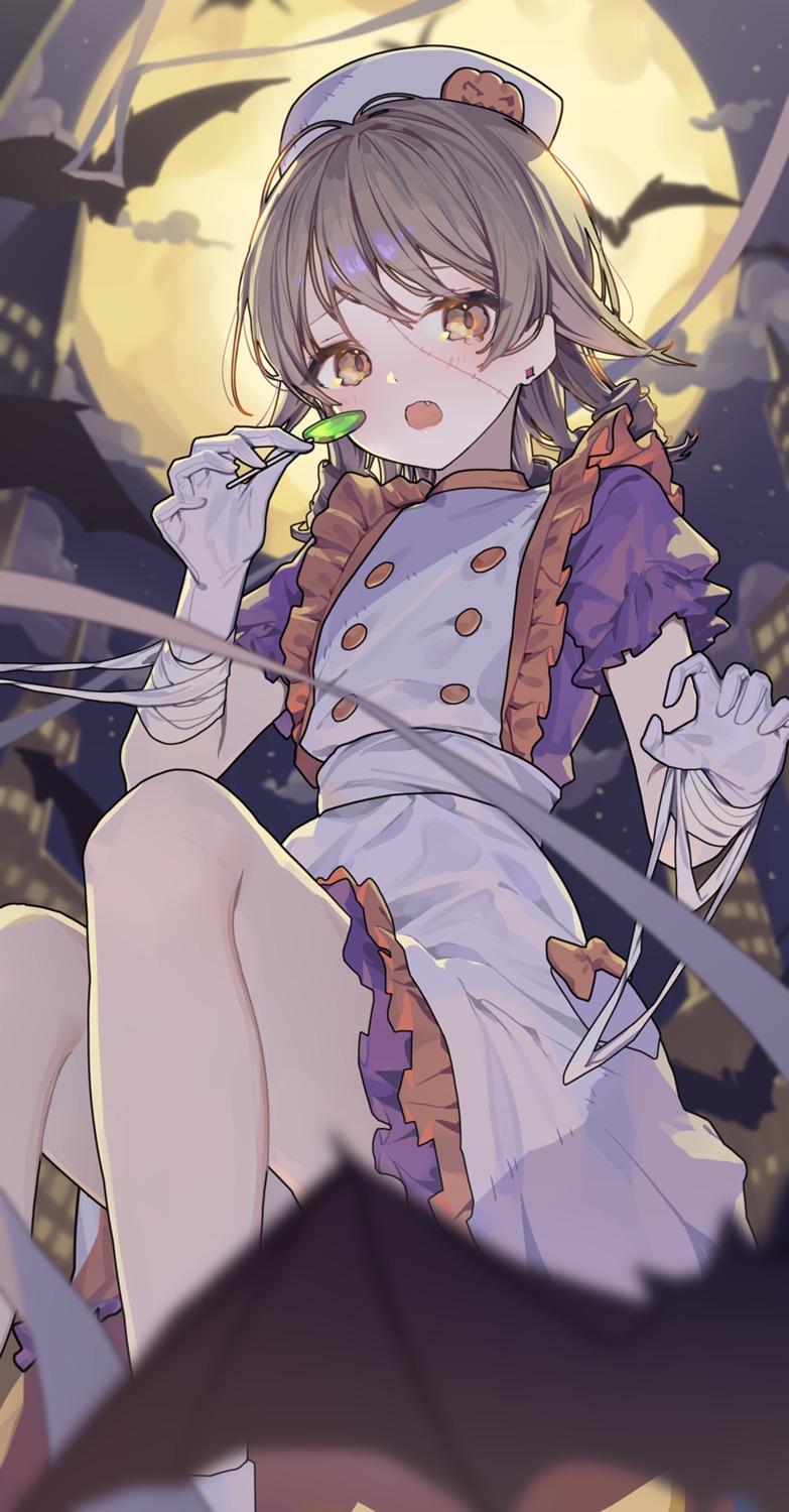 bandages, halloween, morikubo_nono, ningen_mame, nurse, the_idolm@ster, the_idolm@ster_cinderella_girls, the_idolm@ster_cinderella_girls_starlight_stage