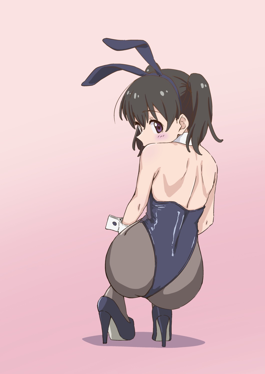 animal_ears, ass, bunny_ears, bunny_girl, heels, kuraue_hinata, natsukiyou1, no_bra