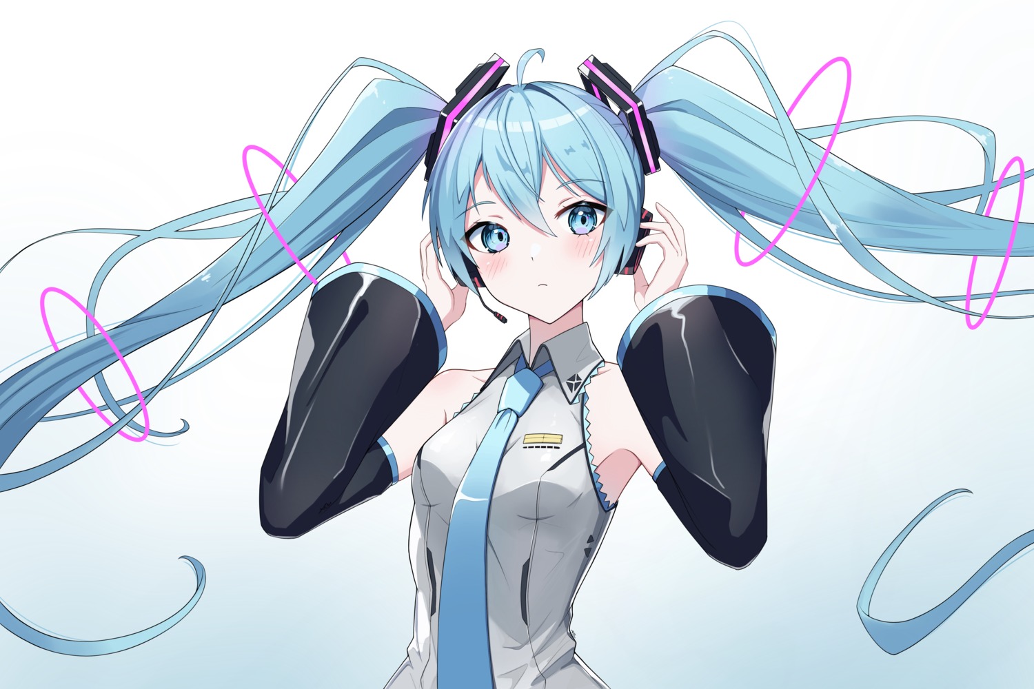 hatsune_miku, headphones, procrastinator39, vocaloid