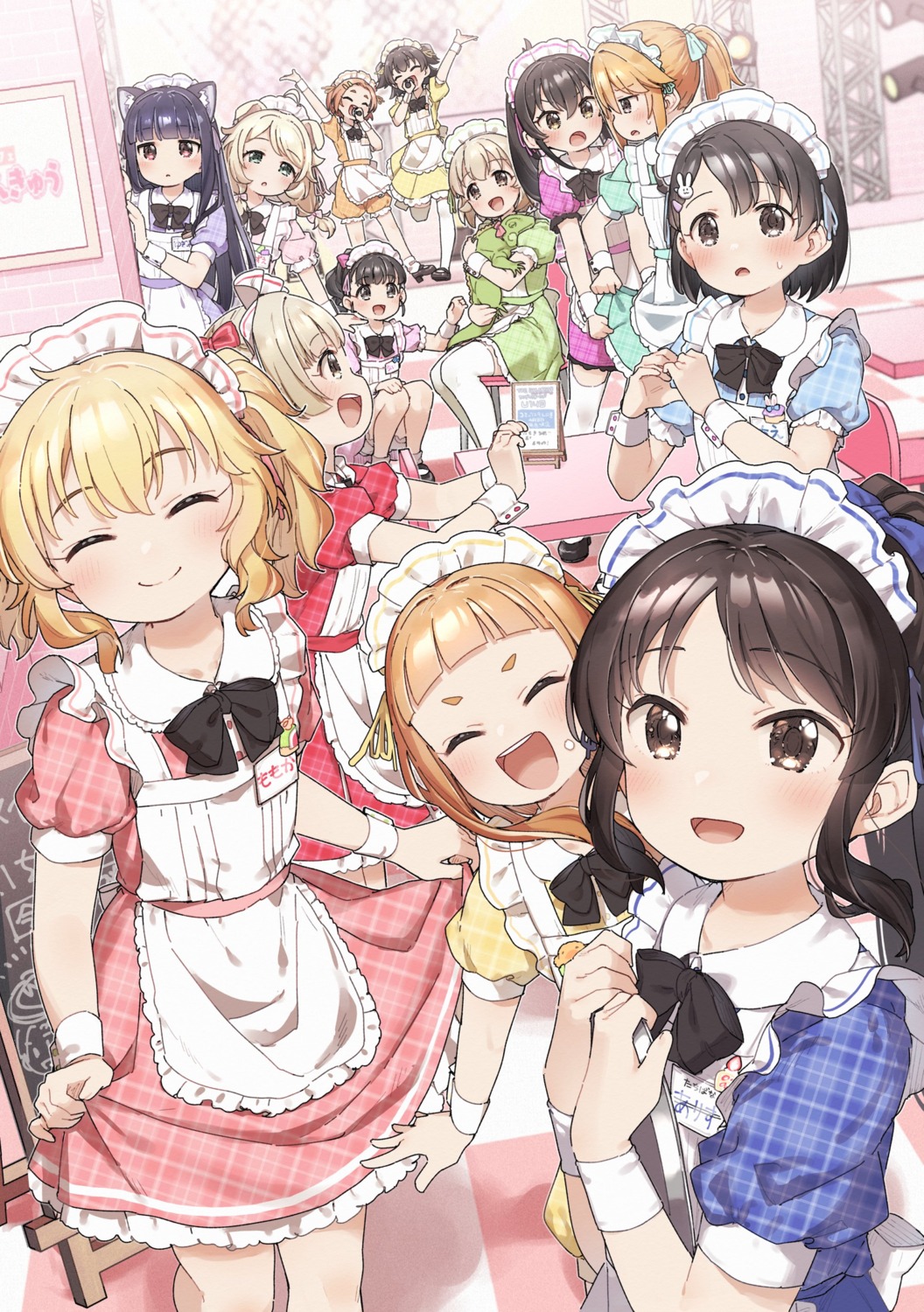 akagi_miria, animal_ears, fukuyama_mai, ichihara_nina, inumimi, koga_koharu, kusaka_shi, maid