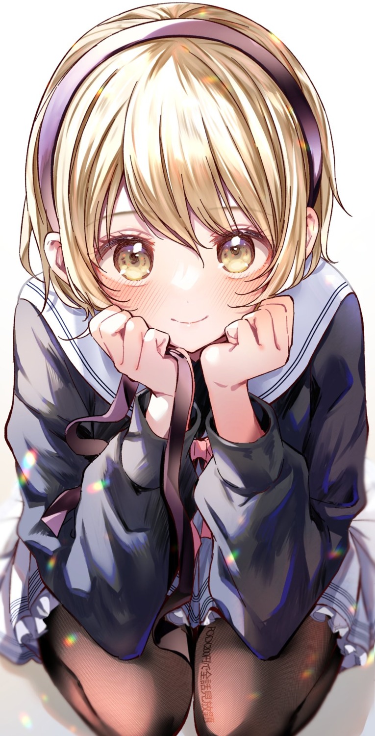 hoshikuzu_telepath, ookuma_rasuko, pantyhose, seifuku, takaragi_haruno