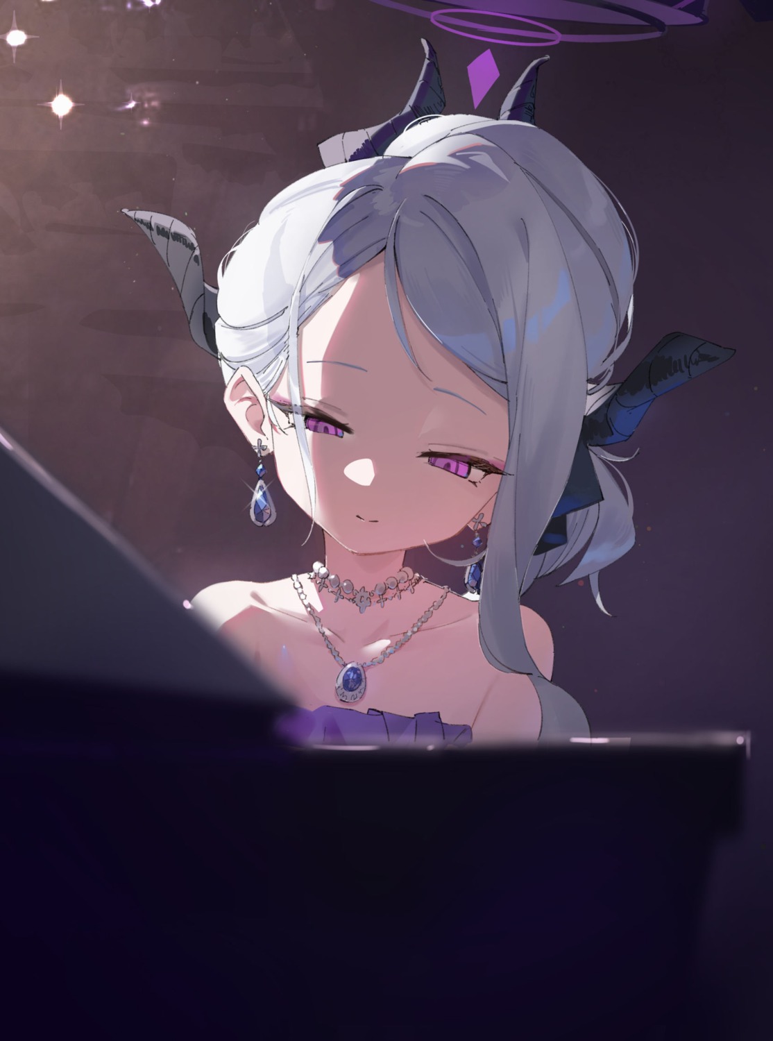 blue_archive, halo, horns, sorasaki_hina, wittmann_(ehvr8373)
