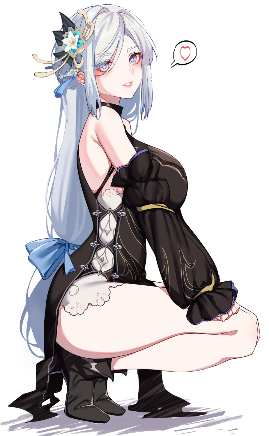 anandaname, chinadress, genshin_impact, heels, shenhe