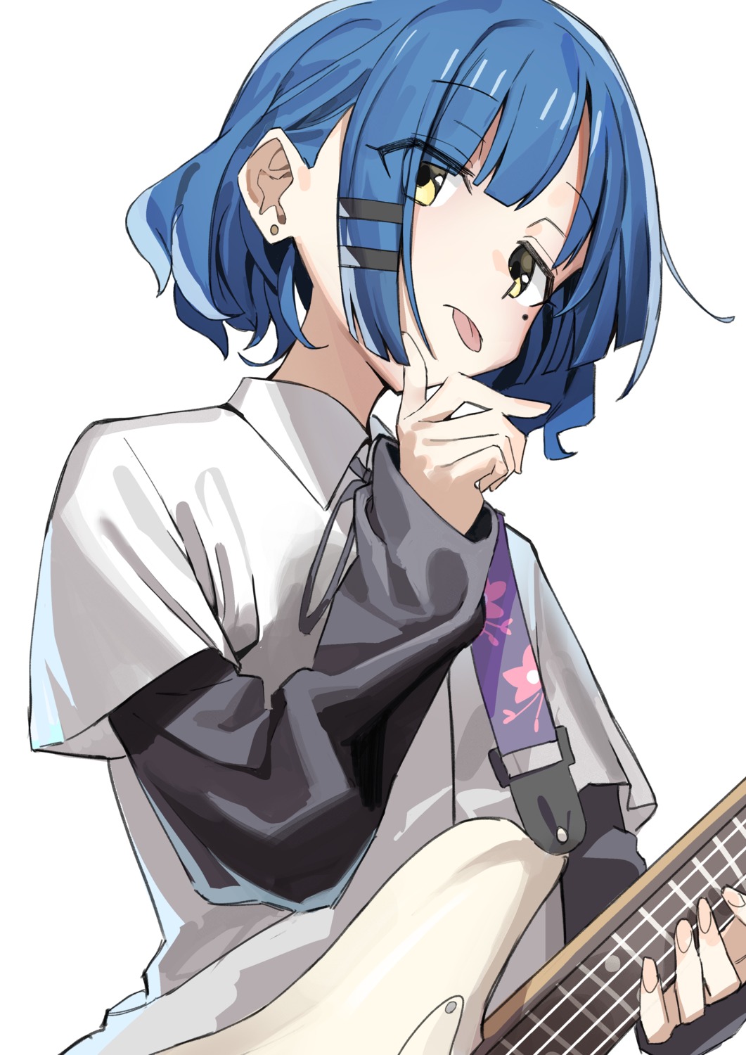 bocchi_the_rock!, guitar, haruyuki_(gffewuoutgblubh), seifuku, yamada_ryou