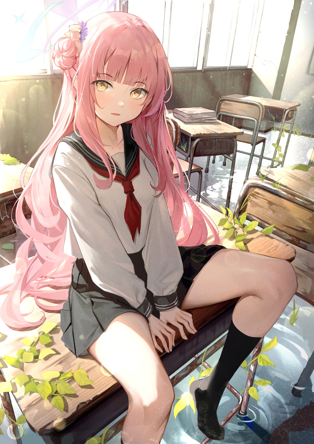 blue_archive, dampi, halo, misono_mika, seifuku