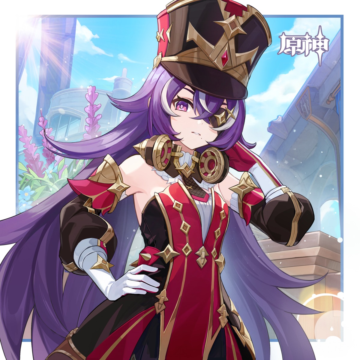 chevreuse, eyepatch, genshin_impact, headphones, tagme, uniform