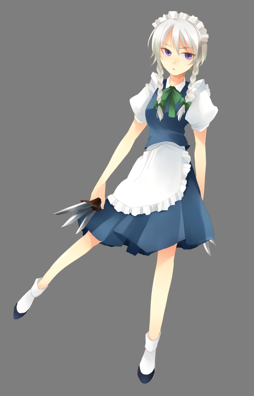 74_(teduka), izayoi_sakuya, maid, touhou, transparent_png