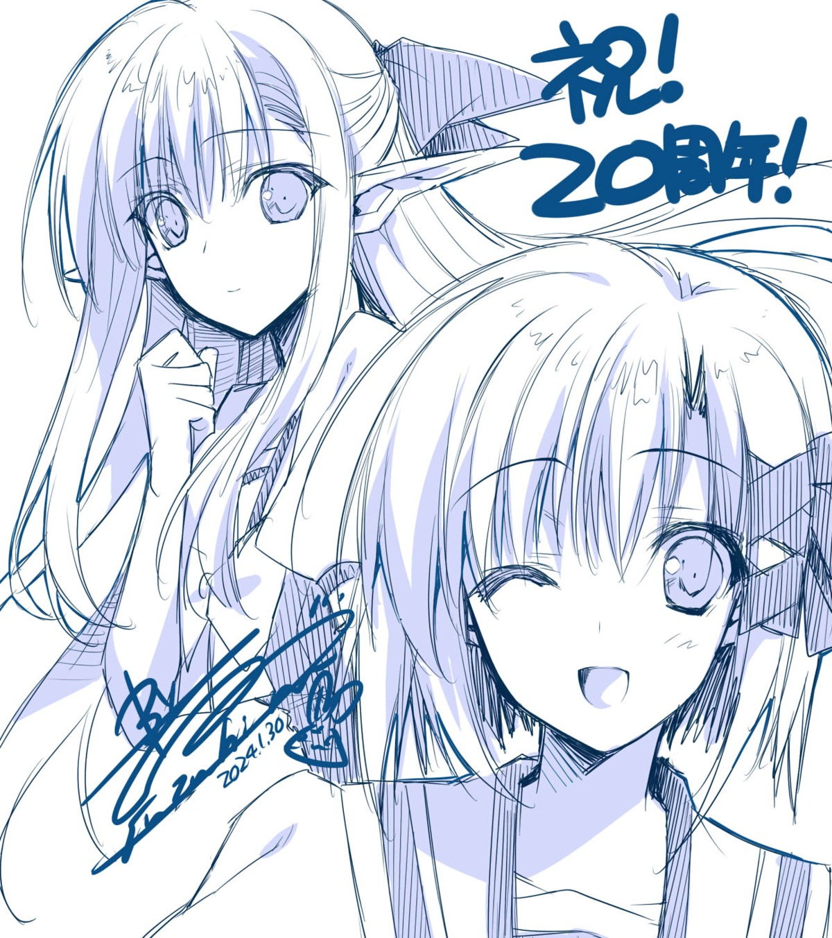 autographed, monochrome, navel, nerine, pointy_ears, seifuku, shigure_asa, shuffle