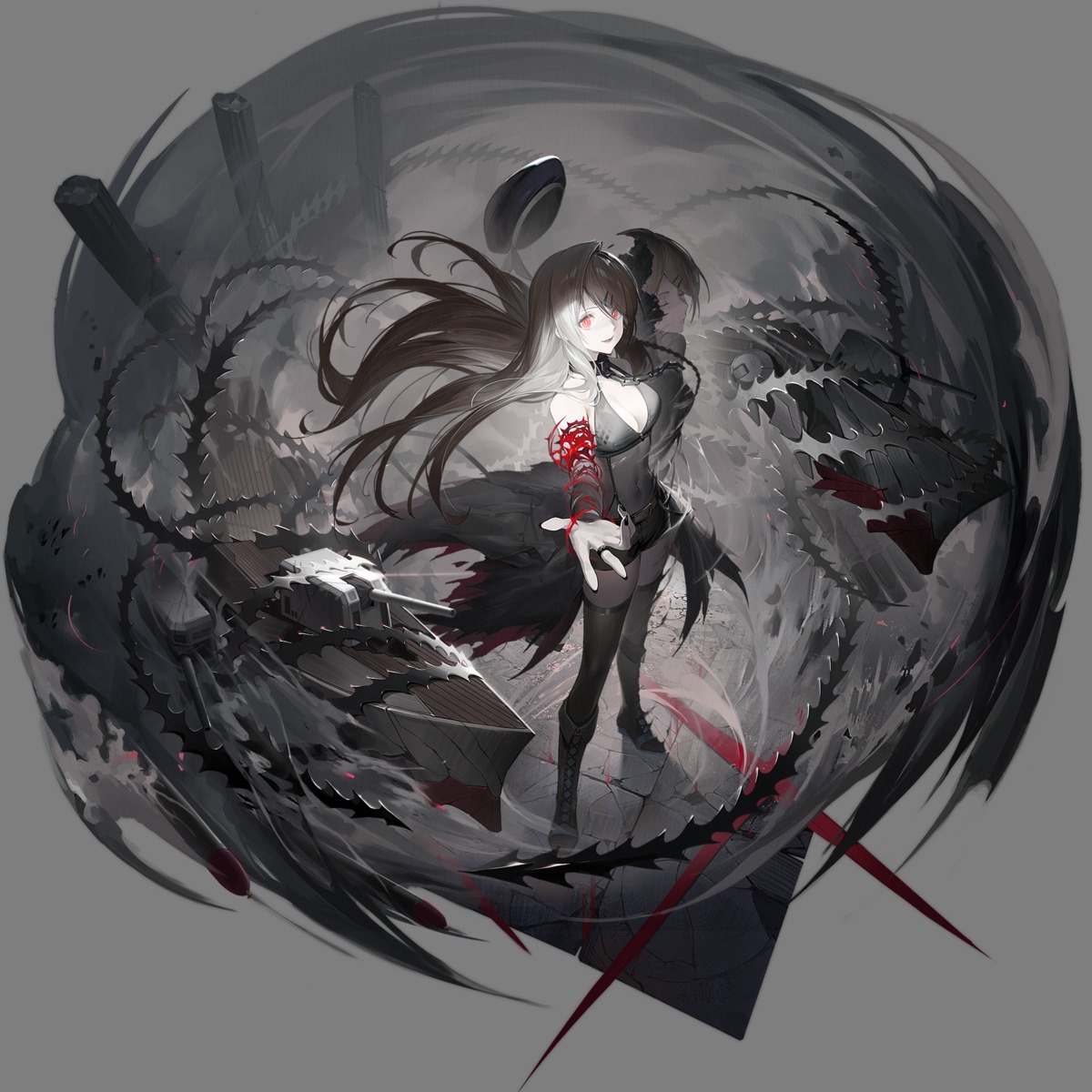 azur_lane, cleavage, garter, kimberly_(azur_lane), pantyhose, see_through, transparent_png