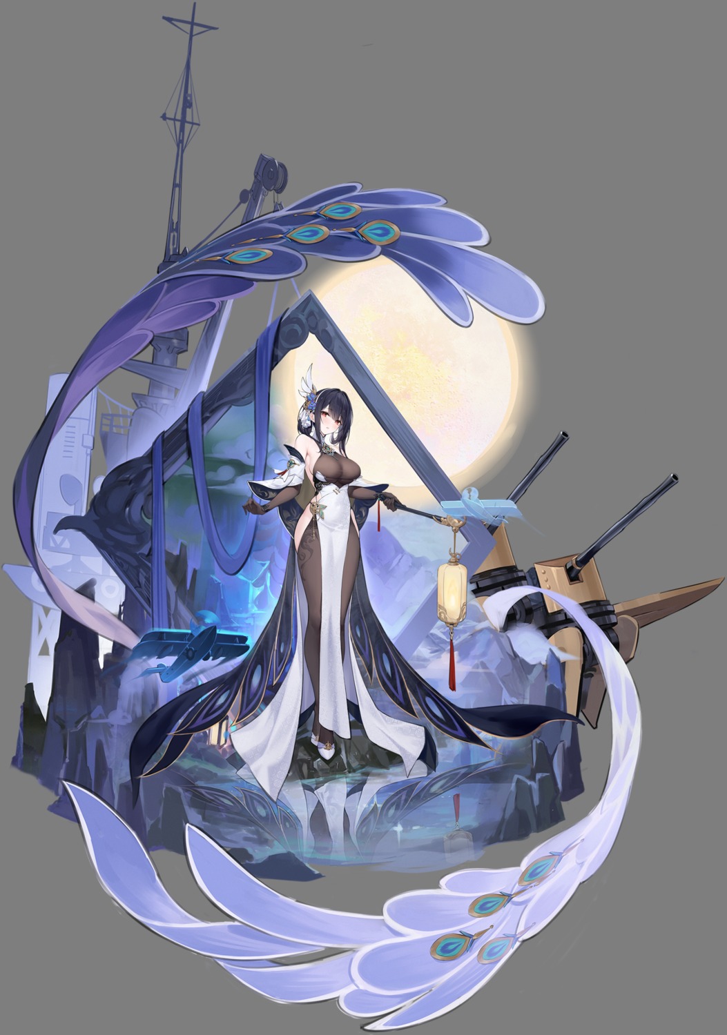 asian_clothes, azur_lane, chen_hai_(azur_lane), gujianshaonu, no_bra, see_through, tagme, transparent_png