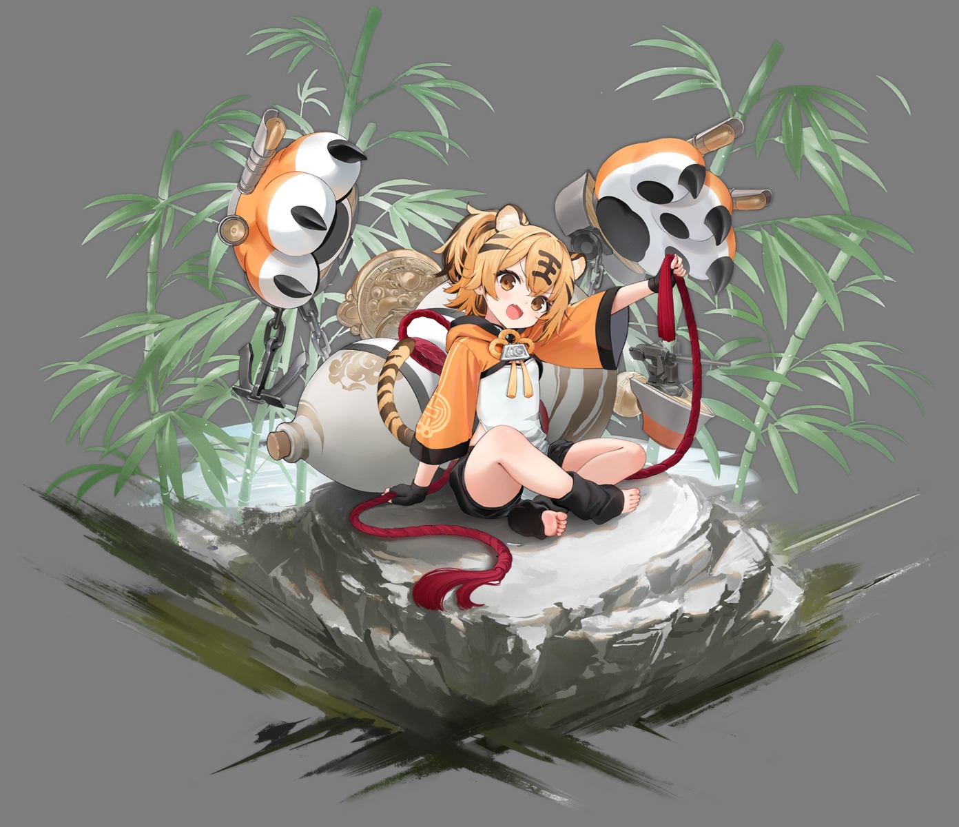 animal_ears, asian_clothes, azur_lane, hu_pen_(azur_lane), shnva, tagme, tail, transparent_png