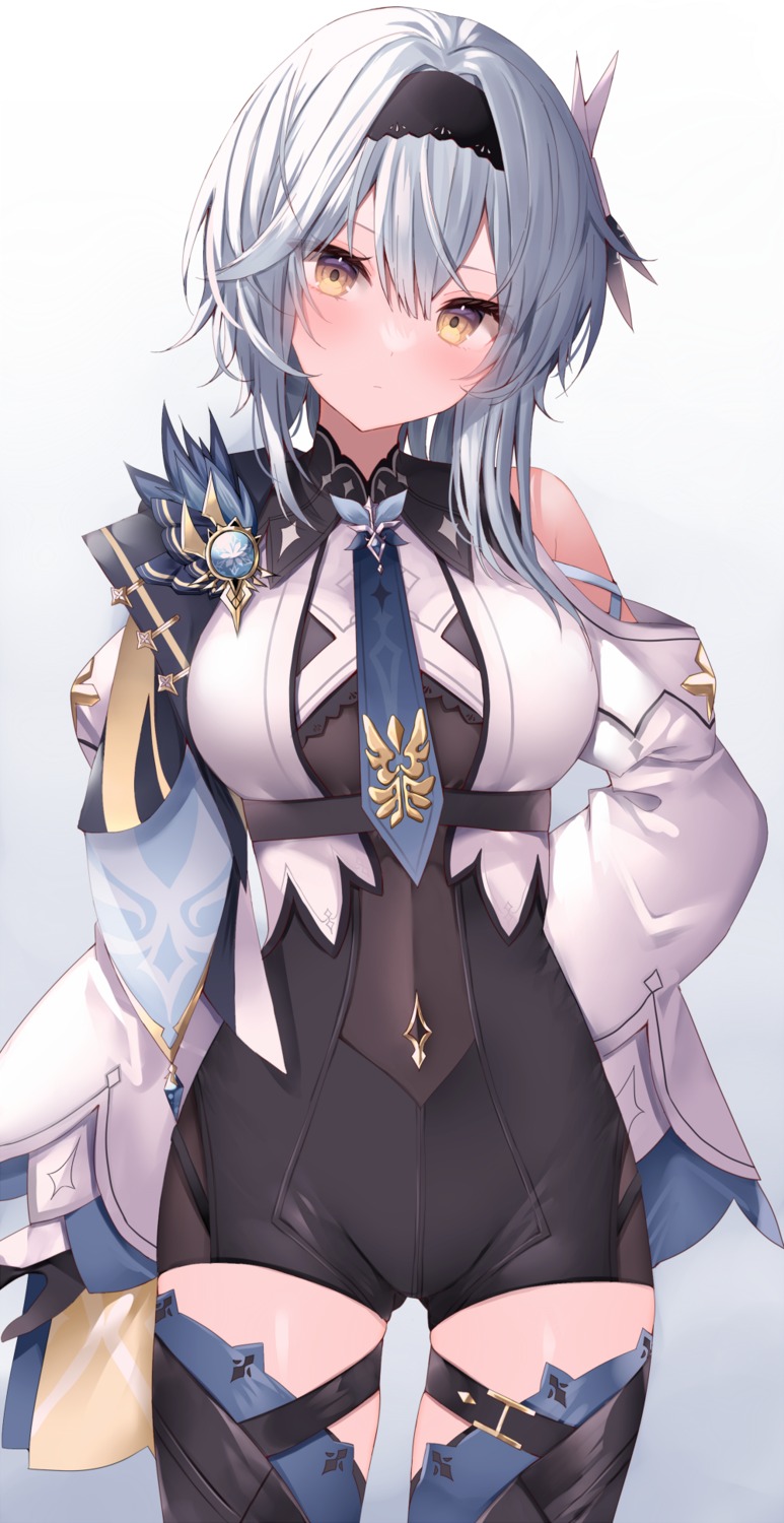 eula, garter, genshin_impact, komomo_(ptkrx), thighhighs