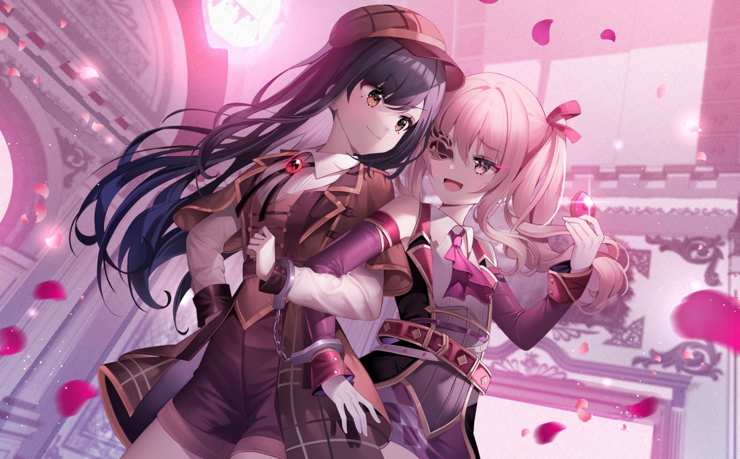 akiyama_mizuki, eyepatch, gin_(gin937), project_sekai, shiraishi_an, trap, uniform