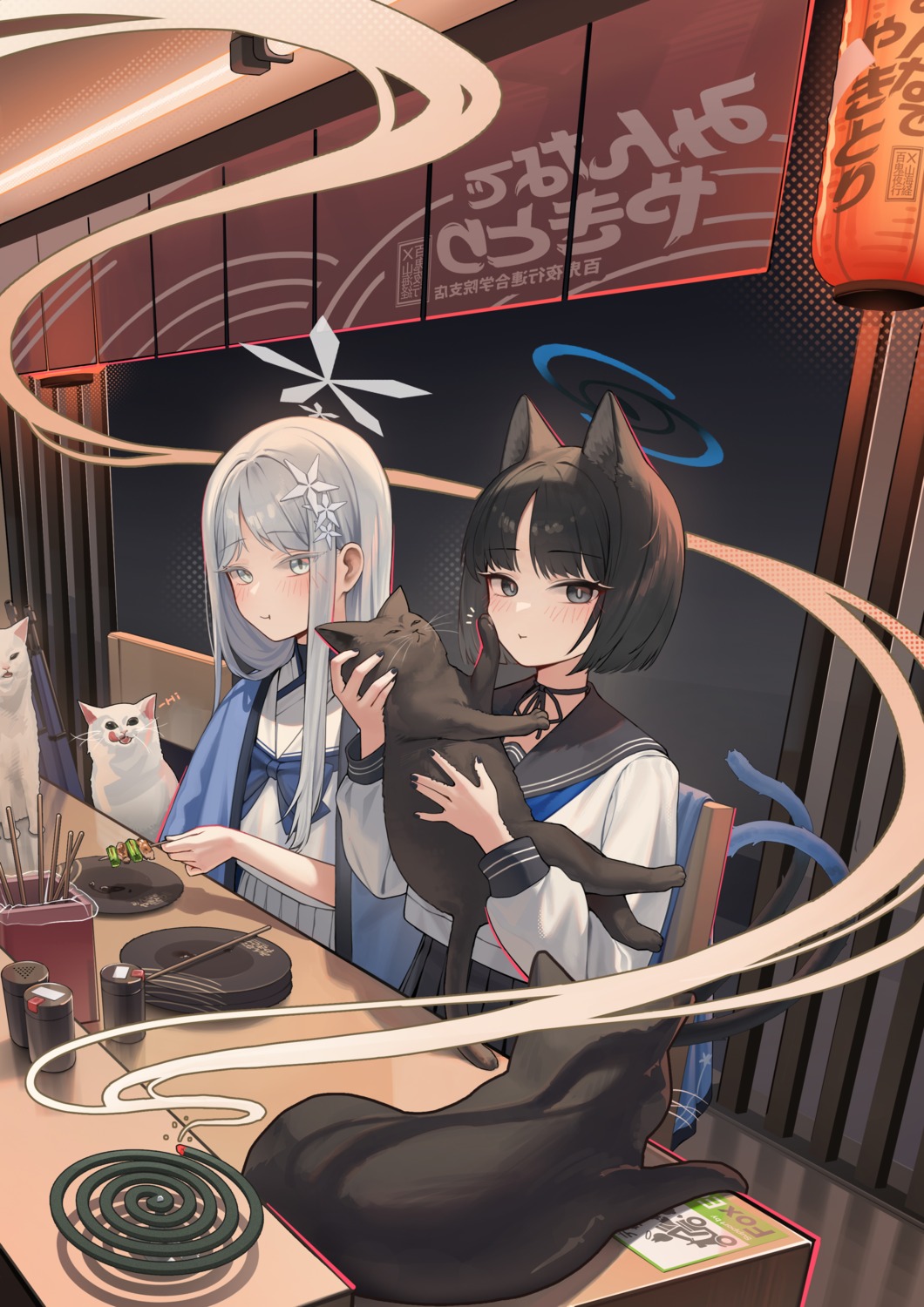 animal_ears, blue_archive, dong_ji, goryou_nagusa, halo, japanese_clothes, kiryuu_kikyou, neko