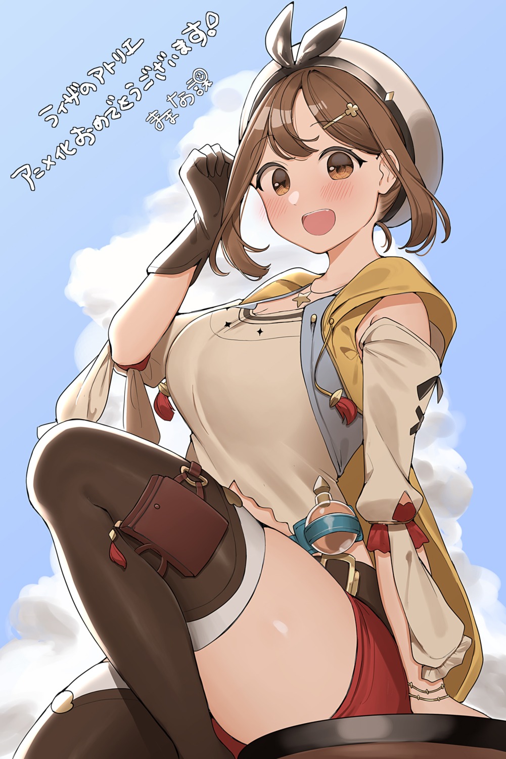 atelier, atelier_ryza, cleavage, garter, ol_mahonanoka, reisalin_stout, thighhighs
