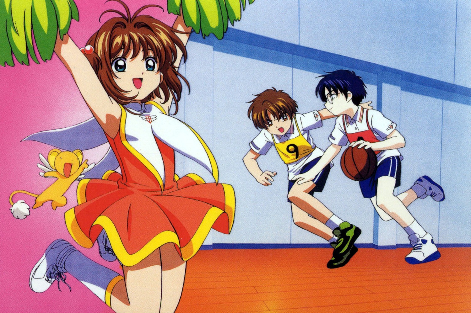 basketball, card_captor_sakura, hiiragizawa_eriol, kerberos, kinomoto_sakura, li_syaoran
