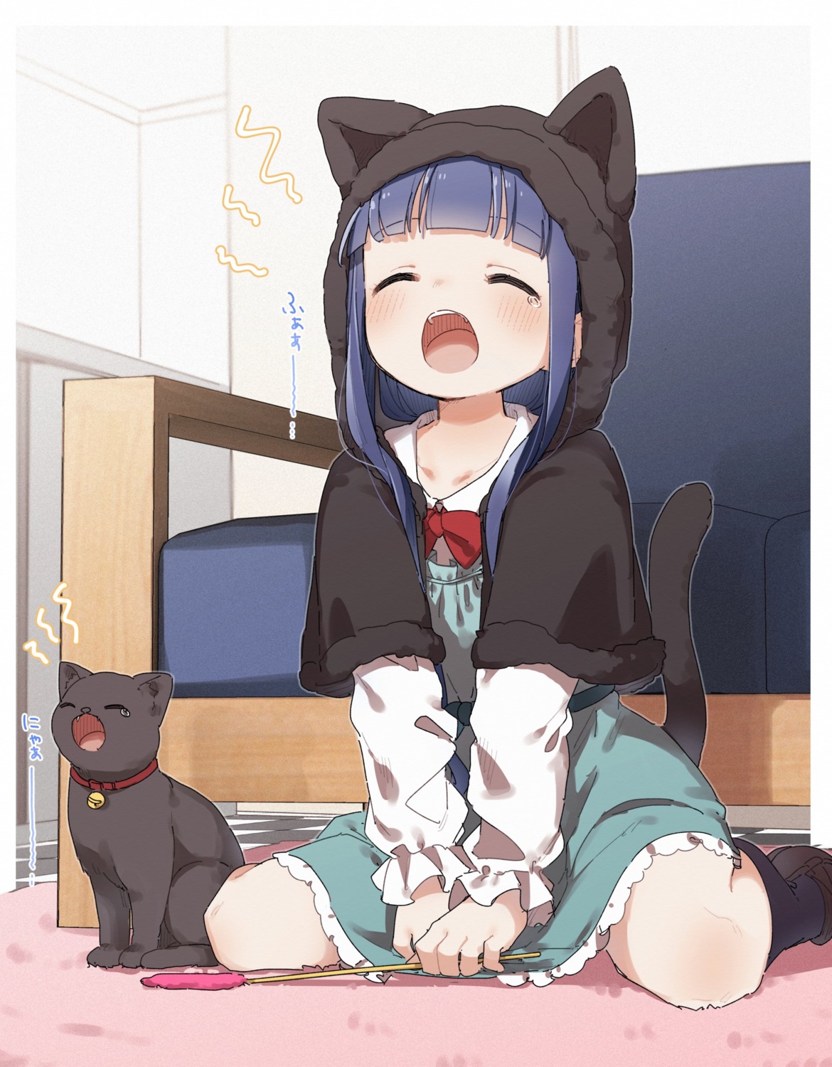 animal_ears, dress, kusaka_shi, neko, nekomimi, sajou_yukimi, tail, the_idolm@ster