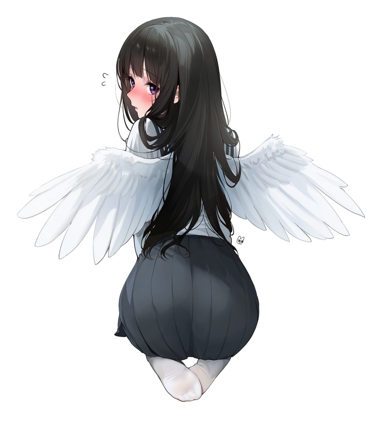 ass, chitanda_eru, hyouka, mery_(yangmalgage), seifuku, wings