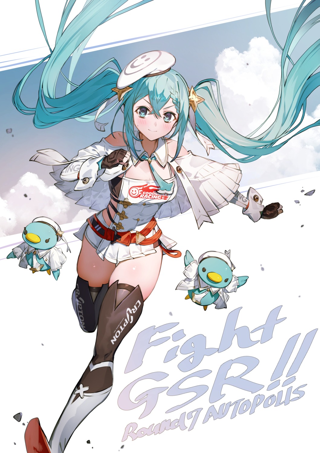 goodsmile_racing, hatsune_miku, racing_miku, thighhighs, toridamono, vocaloid