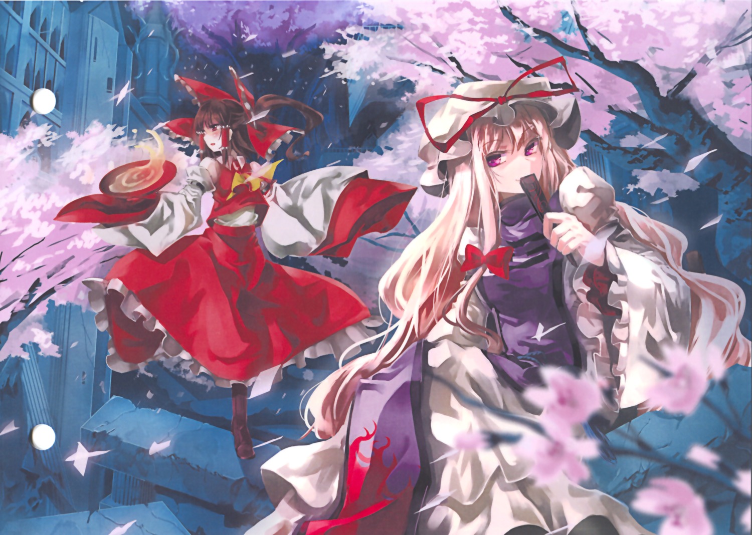 hakurei_reimu, miko, touhou, tsurukame, yakumo_yukari