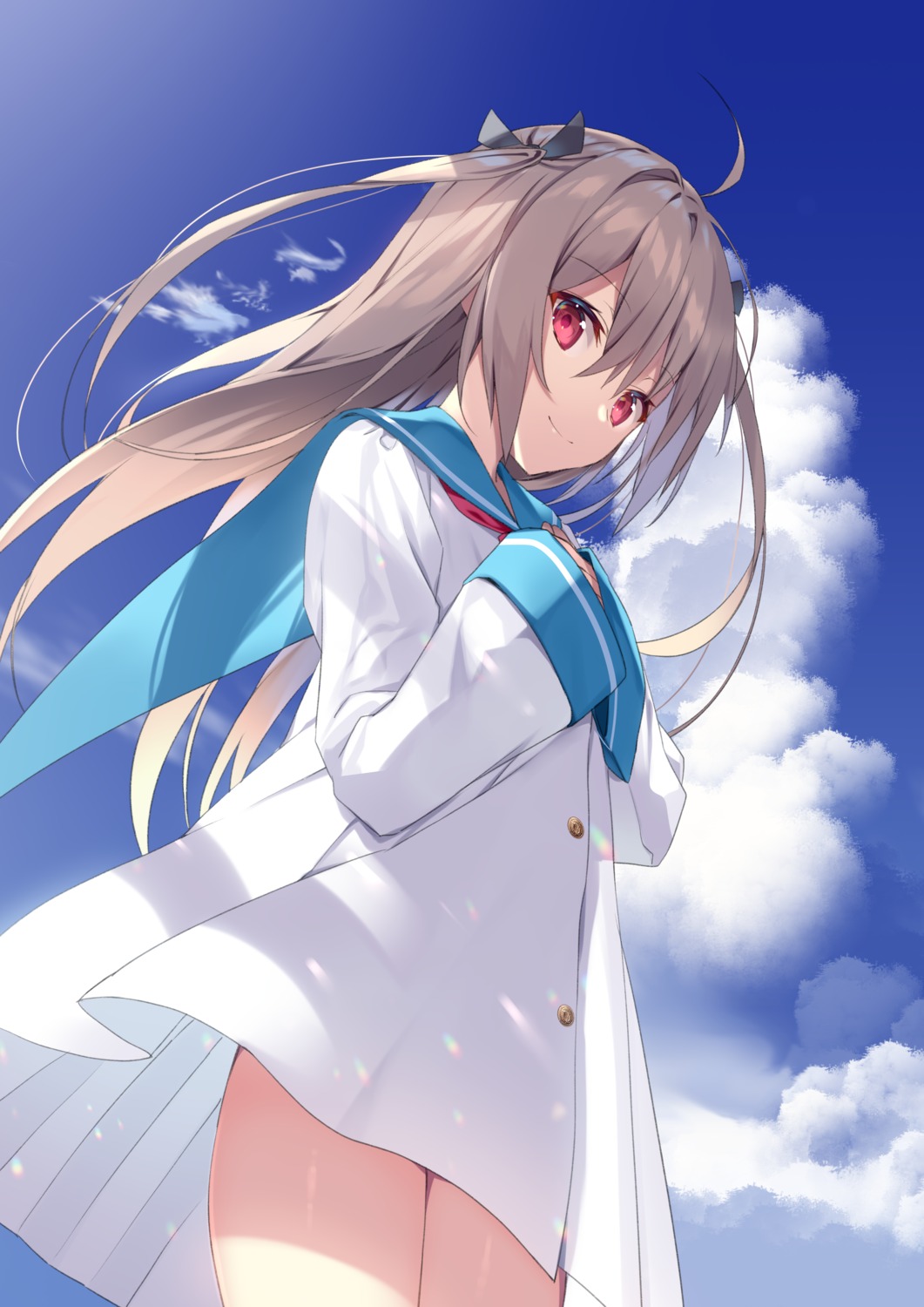 atri, atri_-my_dear_moments-, seifuku, skirt_lift, yusano