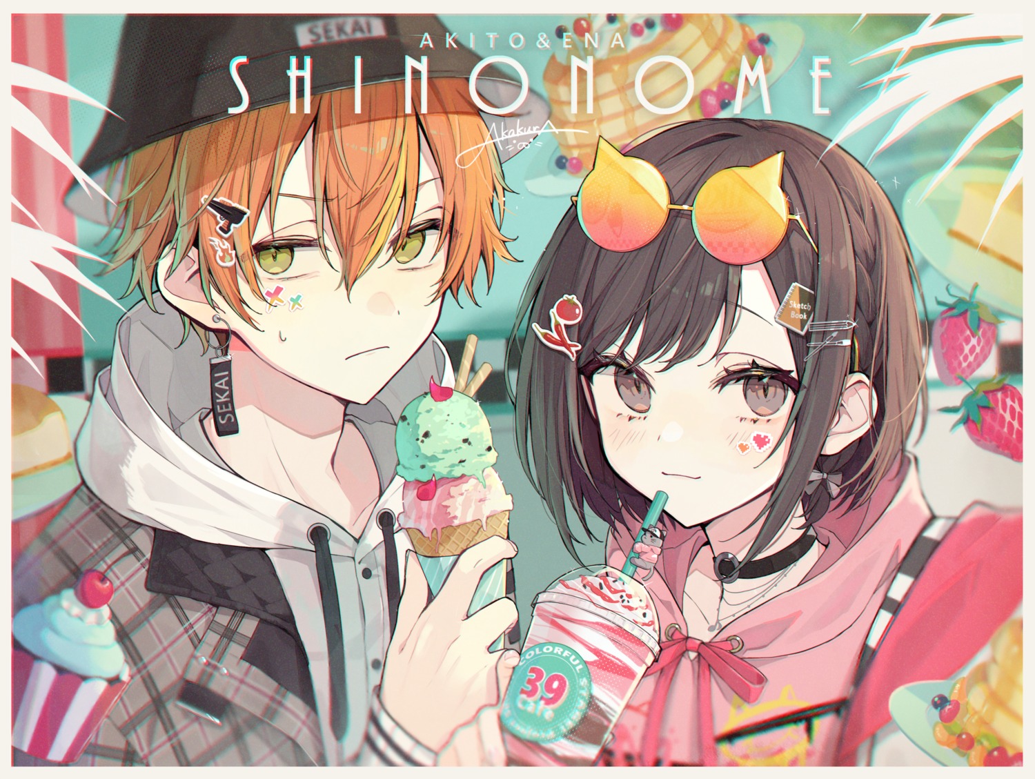akakura, megane, project_sekai, shinonome_akito, shinonome_ena