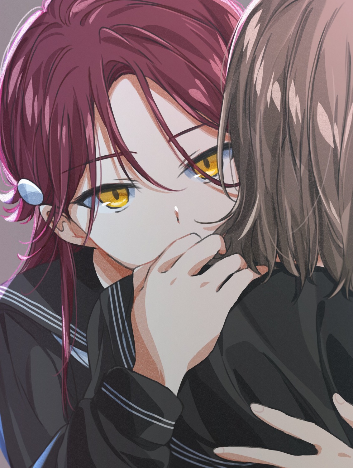 love_live!_(series), love_live!_sunshine!!, sakurauchi_riko, seifuku, watanabe_you, yuchi_(salmon-1000), yuri