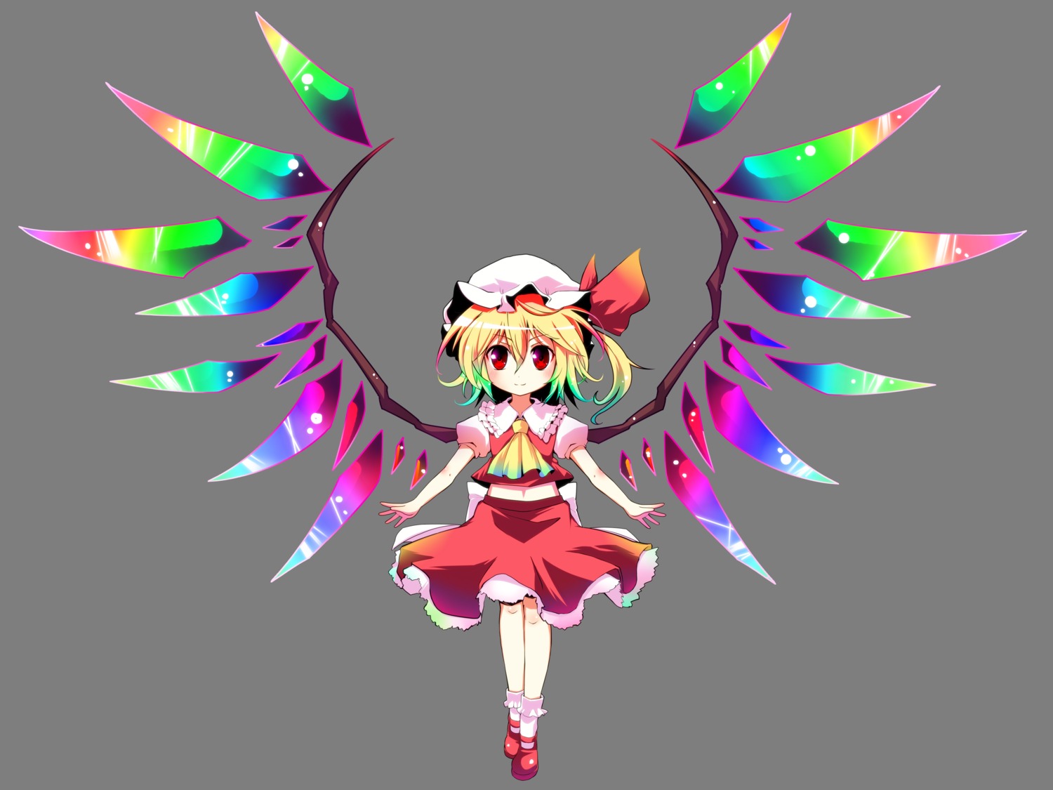 bell_(satappe), flandre_scarlet, touhou, transparent_png, wings