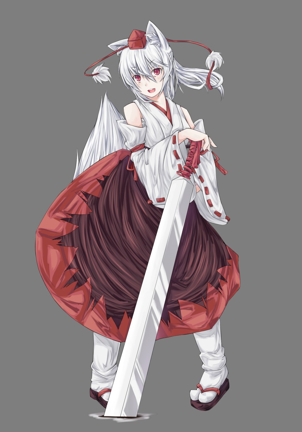 animal_ears, arcadia090, inubashiri_momiji, sword, tail, touhou, transparent_png